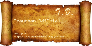Trautman Dániel névjegykártya